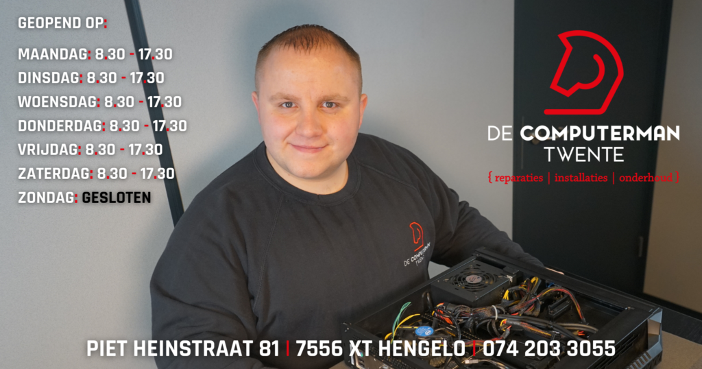Dit is Erik Lozeman. Eigenaar van De Computerman Twente in Hengelo.