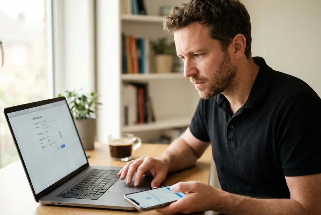 e-mail instellen laptop