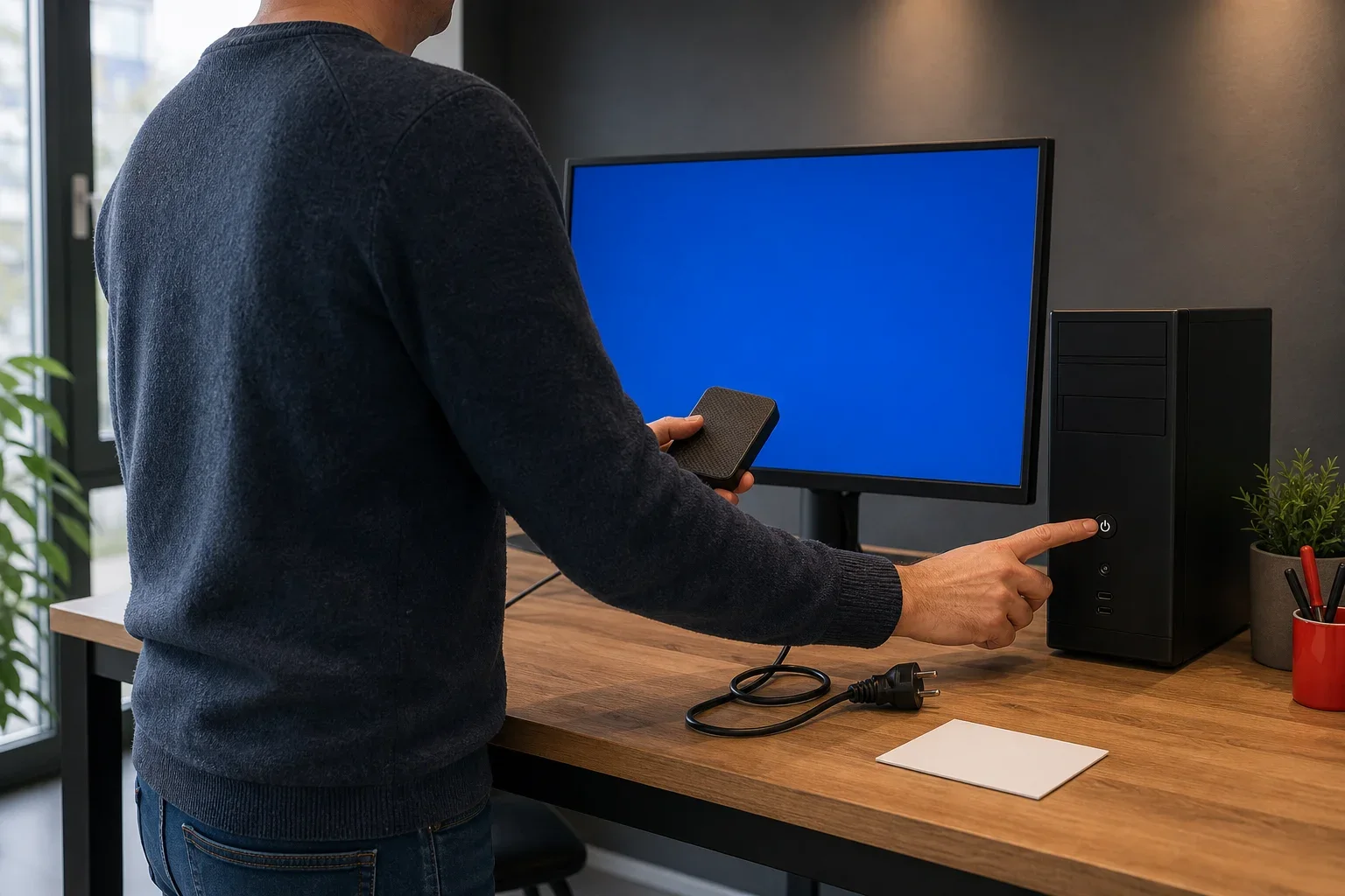computer geeft blauw scherm