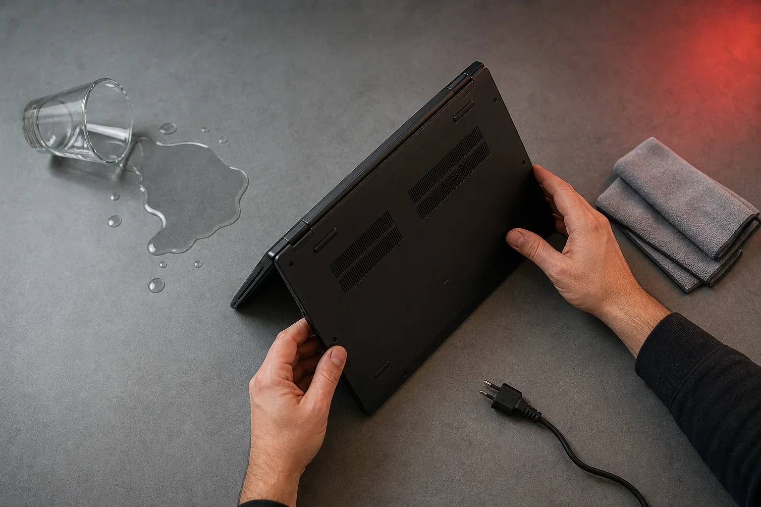 laptop met waterschade repareren