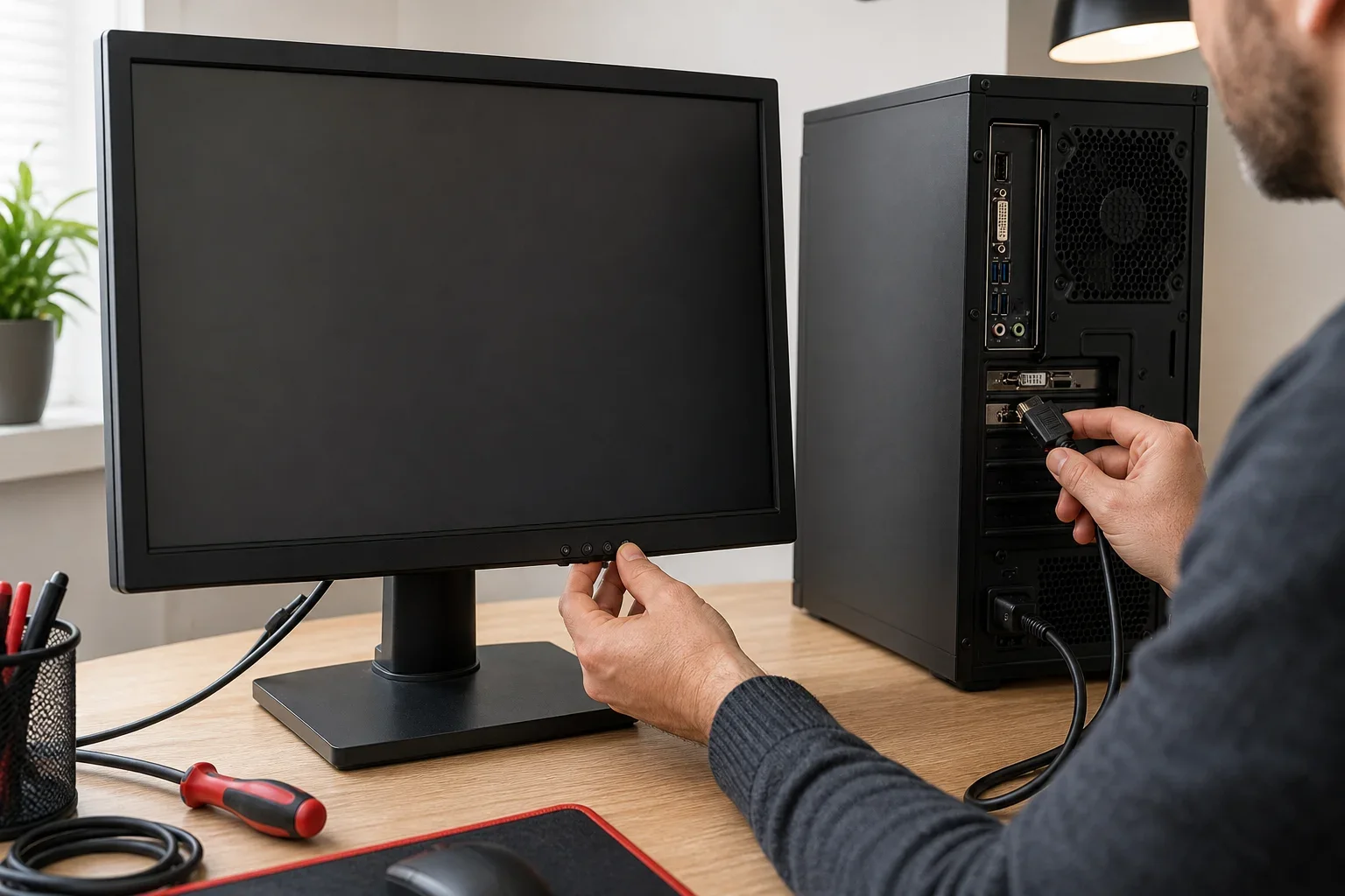 monitor krijgt geen signaal